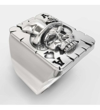 Premium Cráneo As de Picas Poker Ring 0263