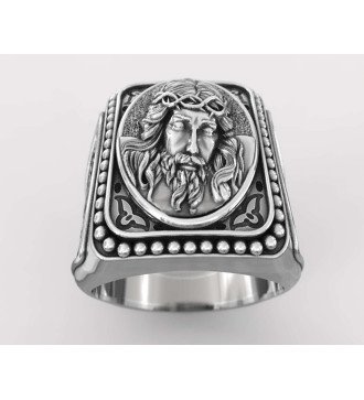 Christlicher Siegelring für Männer Jesus Christus 0688