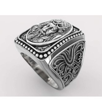 Christlicher Siegelring für Männer Jesus Christus 0688
