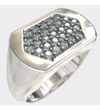 Elegante anillo para hombre con piedras 0270