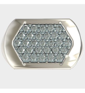 Elegante anillo para hombre con piedras 0270