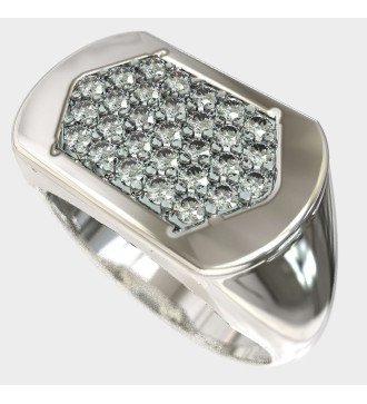 Elegante anillo para hombre con piedras 0270