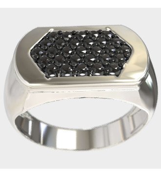 Elegante anillo para hombre con piedras 0270