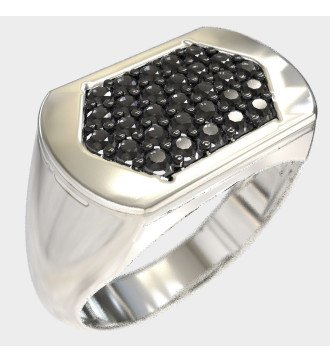 Elegante anillo para hombre con piedras 0270