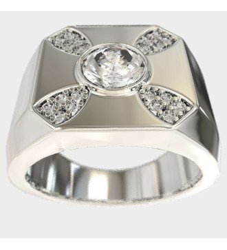 Statement Herren Chevalier Ring 0271
