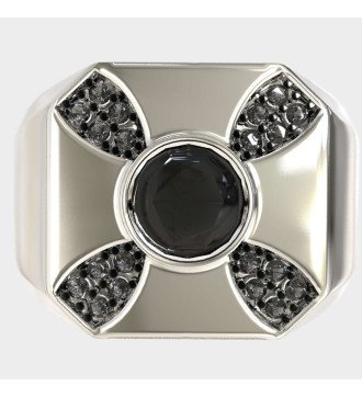 Statement Herren Chevalier Ring 0271