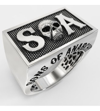 Ανδρικο Δαχτυλιδι Sons Of Anarchy Με Νεκροκεφαλη 0230