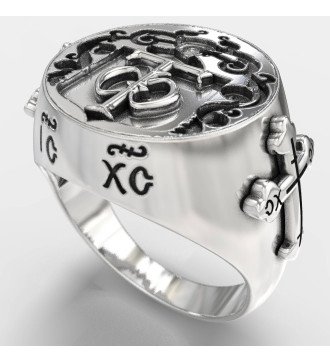 Bague Signet Christian Knights Templar 0195