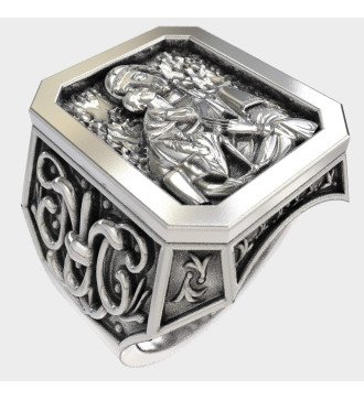 Χειροποιητο Μοναδικο Ανδρικο Δαχτυλιδι Σε Ασημι 925