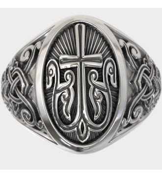 Signet Christliches Kreuz Ring 0570