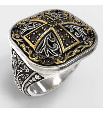 Bague croix homme 0090K