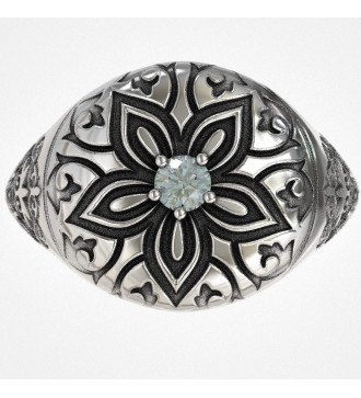 Bague vintage gravée pour homme 0024