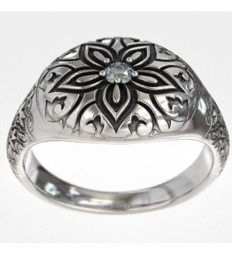 Anillo de hombre grabado vintage 0024