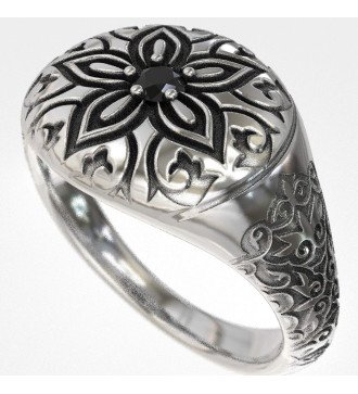 Anillo de hombre grabado vintage 0024