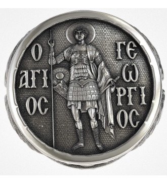 Orthodoxer christlicher Siegelring mit heiligem Georg 0469