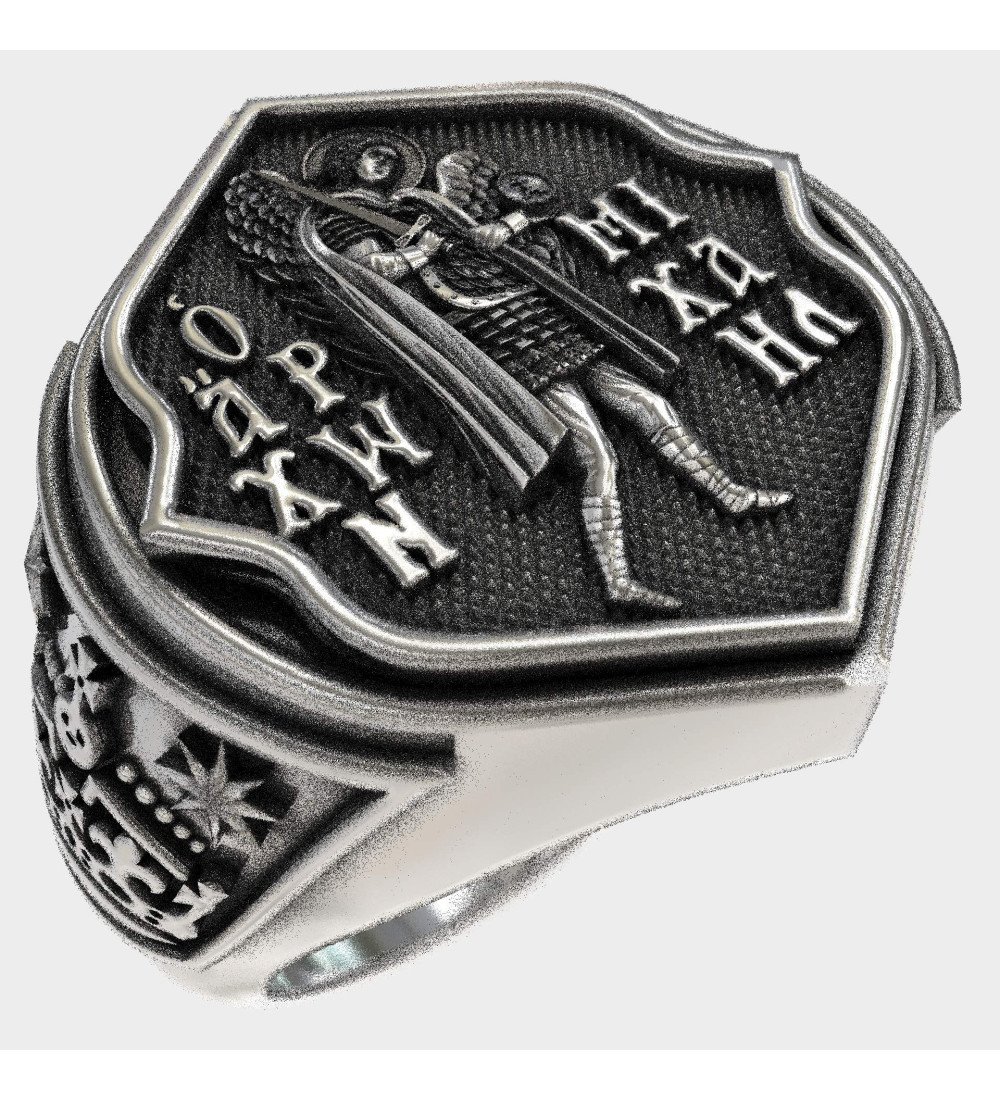 Византийский православный христианский перстень Святой Михаил