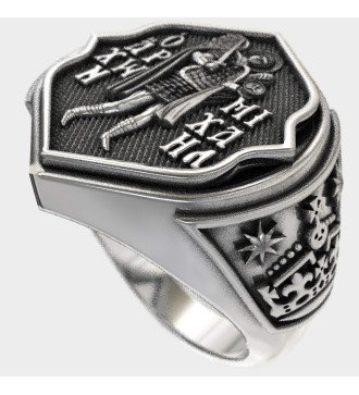 Византийский православный христианский перстень Святой Михаил