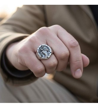 Anillo de sello Christian Vintage St Christopher 0651