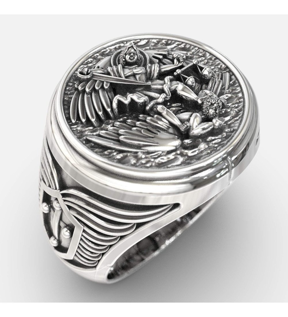 Herrenring- Herrenringe- Erzengel Michael 0146