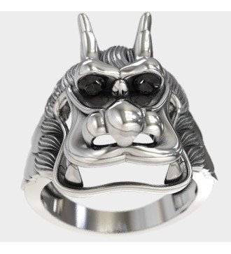 Bague Rock Biker Dragon Argent 0310