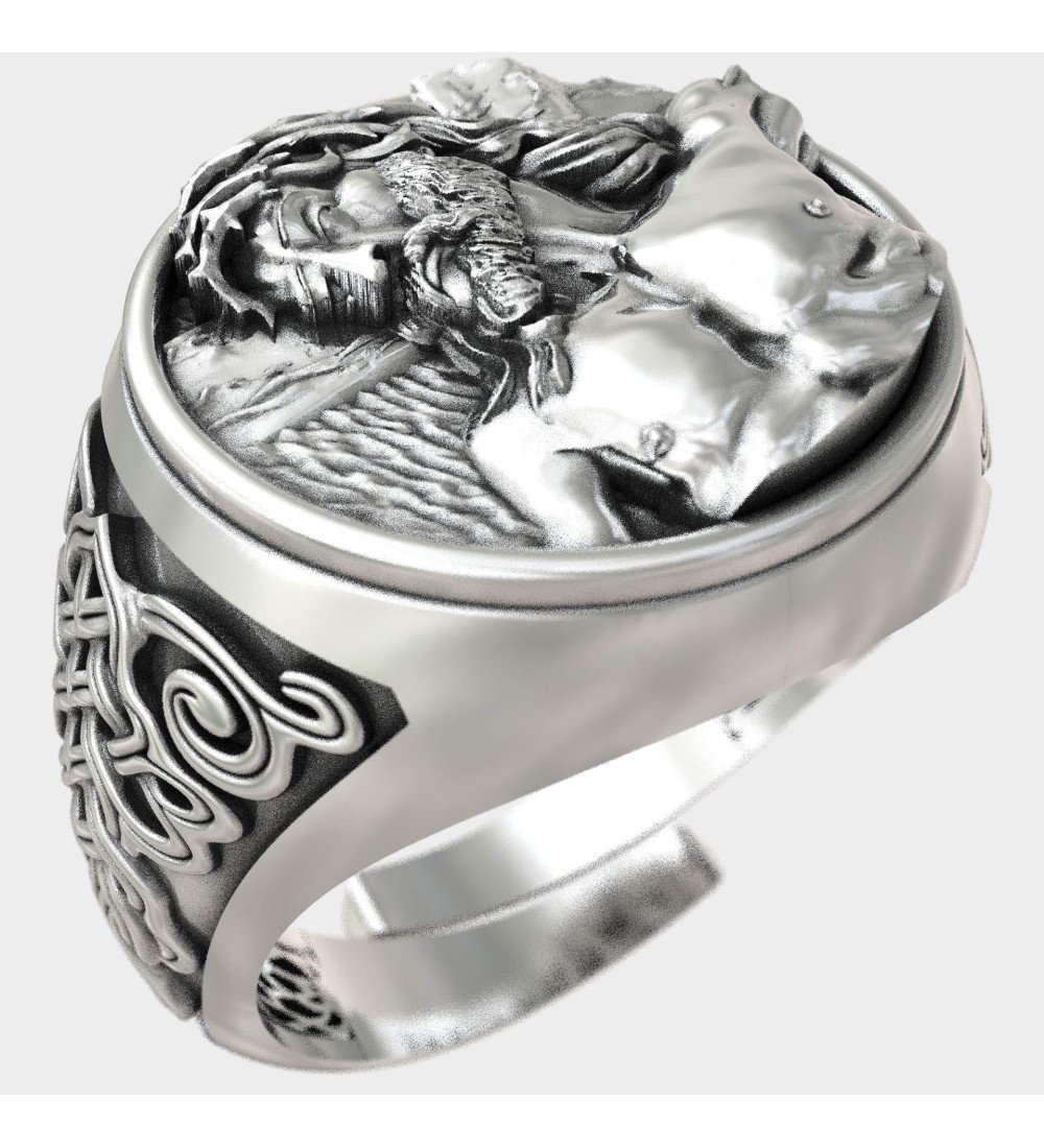 Siegel Jesus Christus Religiöser Christlicher Ring 0918