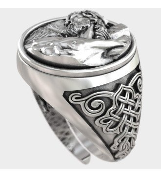 Siegel Jesus Christus Religiöser Christlicher Ring 0918