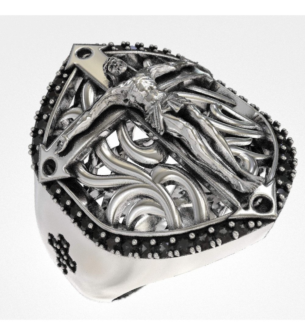 Кольцо Signet Crucifix Jesus Savior Ring 0495