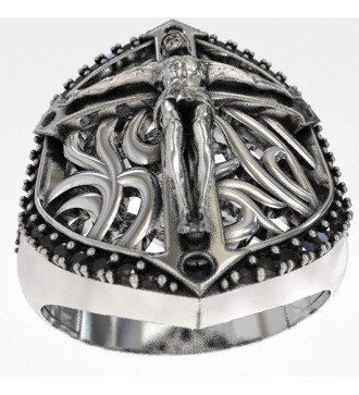 Кольцо Signet Crucifix Jesus Savior Ring 0495