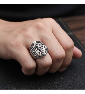 Χριστιανικο Ανδρικο Δαχτυλιδι Με Τον Ιησου 0495