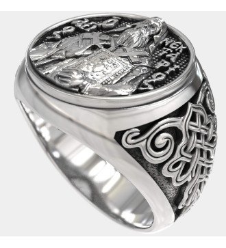 Anillo de sello para hombre ortodoxo San Nectario 0896