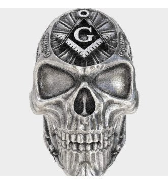 Totenkopf Ring Männer Gothic Biker Sterling Silber 0120