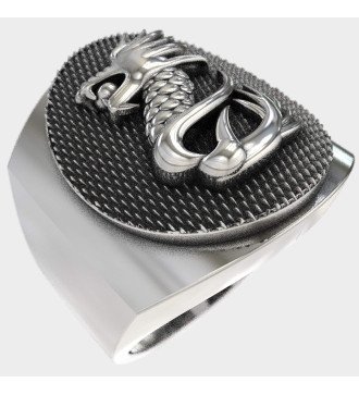 Anillo de plata para hombre Dragón Chino 0322