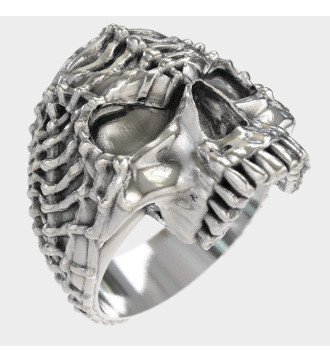 Hell's Rider Biker Skull Ring 0192