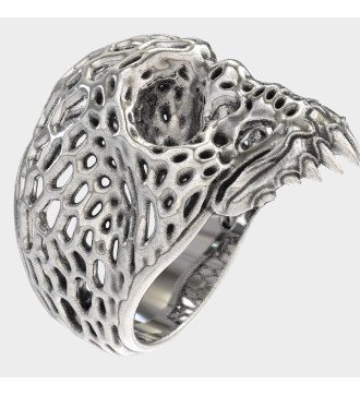 Biker Silber Herren Totenkopf Ring 0185