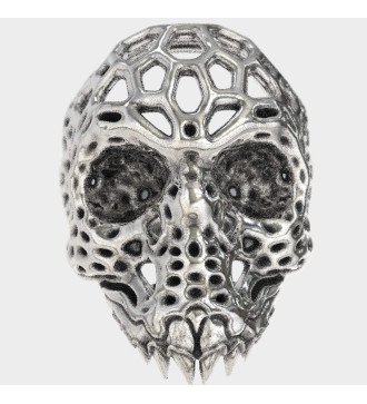 Biker Bague crâne en argent pour homme 0185