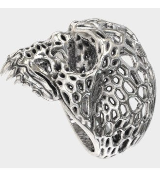 Ασημενιο Ανδρικό Δαχτυλίδι Νεκροκεφαλή 0185
