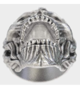 Ανδρικό Δαχτυλίδι Νεκροκεφαλή Φλόγες 0122