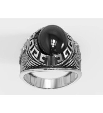 Dichiarazione Anello da uomo in argento Onyx 0674