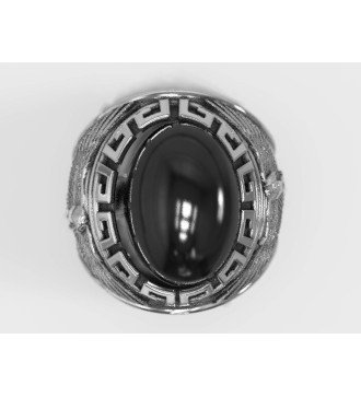 Dichiarazione Anello da uomo in argento Onyx 0674