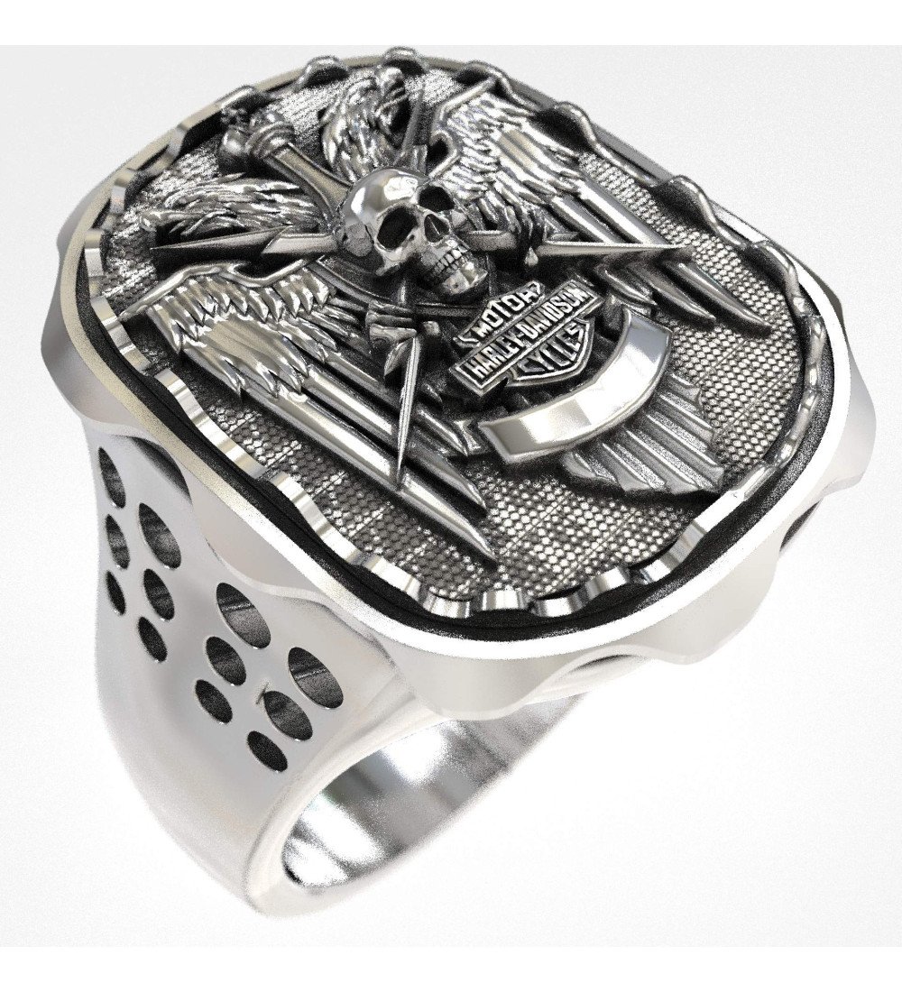 Flügel der Freiheit Harley Davidson Ring 0642