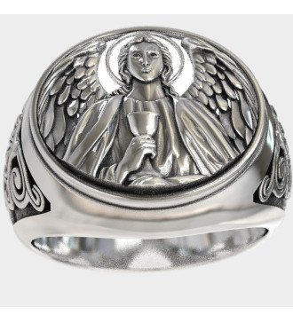 Christian Signet Archangel Gabriel Ring 0509