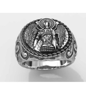 Christlicher Siegelring Silber Erzengel Michael 0704
