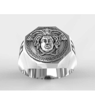 Ασημένιο Δαχτυλίδι Μέδουσα 0697