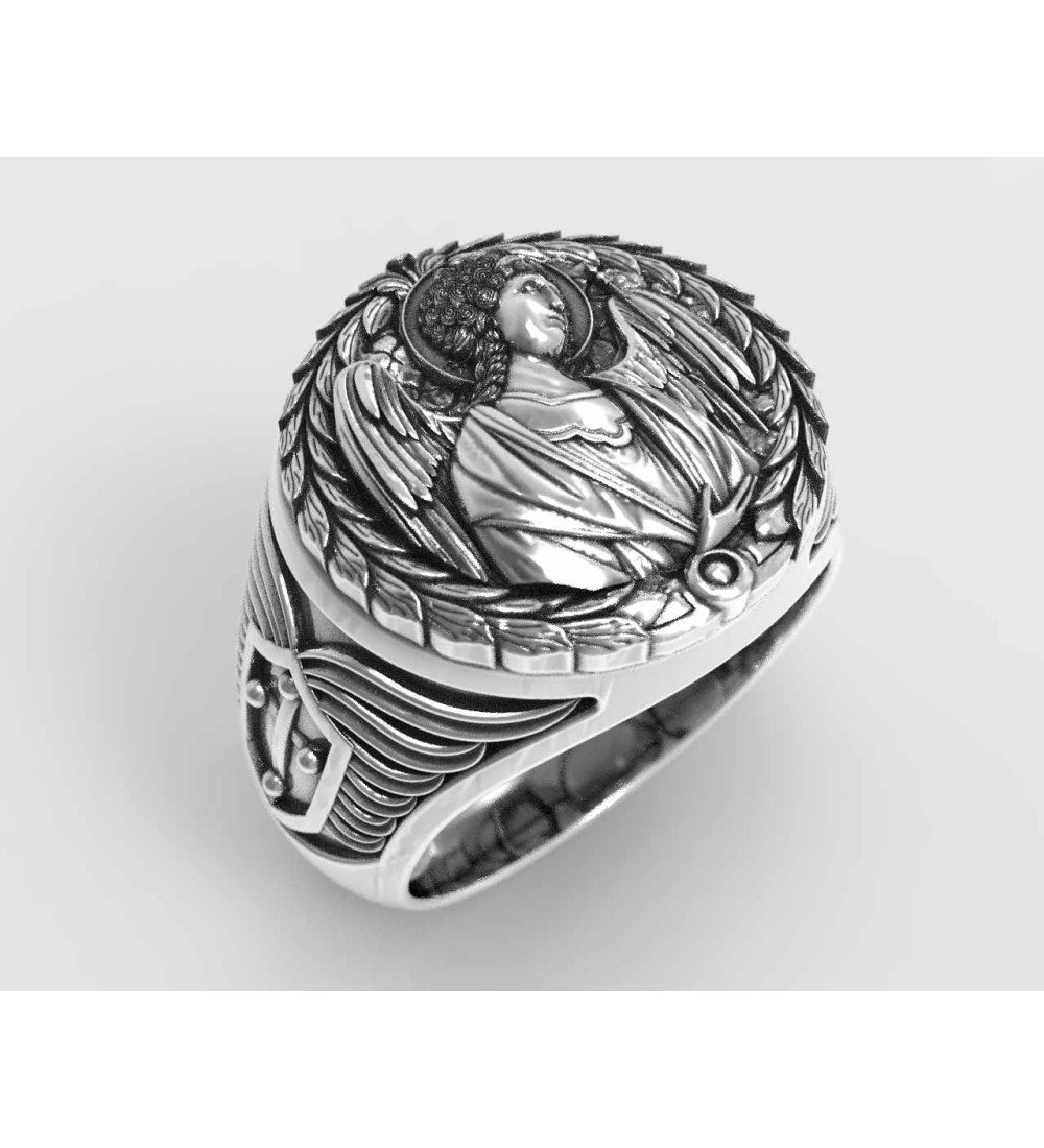 Bague chevalière croix de l'archange Michael 0694