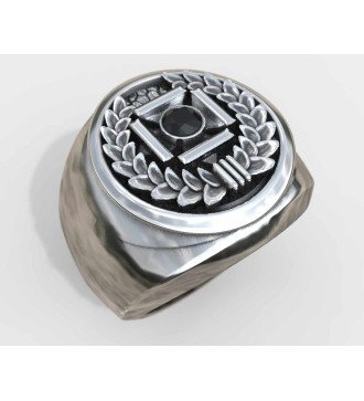 Bague Signet à croix pour hommes 0700
