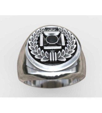 Anillo de sello con cruz para hombre 0700