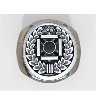 Anillo de sello con cruz para hombre 0700