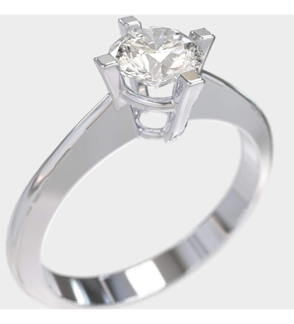 Classic Solitaire Engagement Ring 0.50 Ct