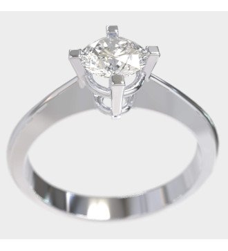 Anillo de compromiso solitario clásico 0.50 qt