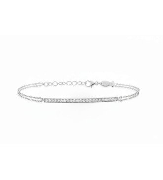 Pulsera de barra de plata de lujo para mujer 0005L